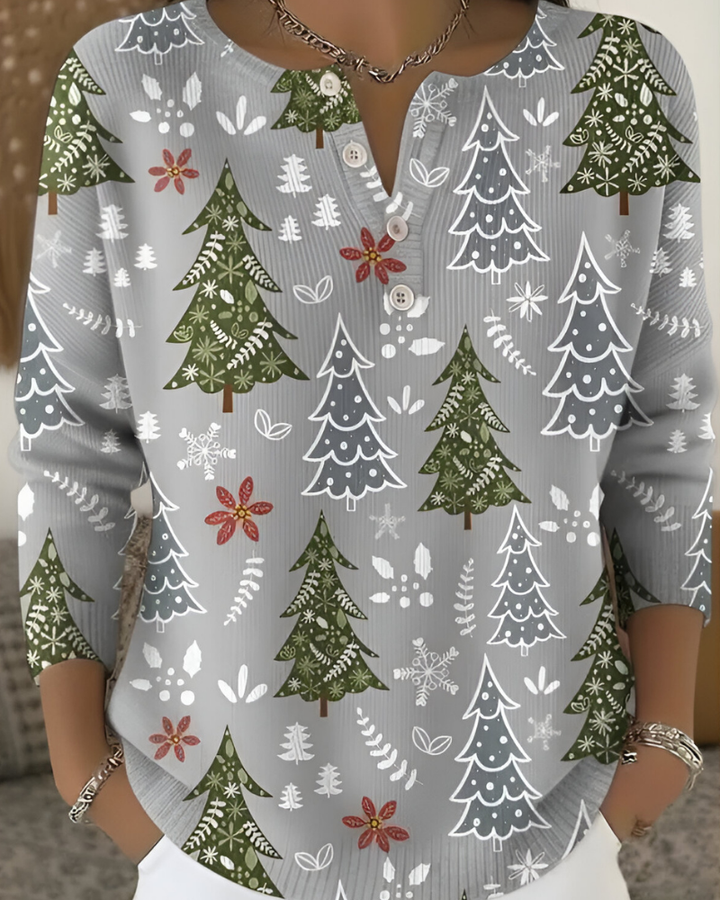 Joss | Festive Christmas Print Top