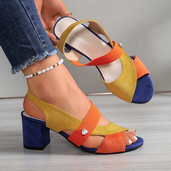 Colourful Cross-Strap Sandals