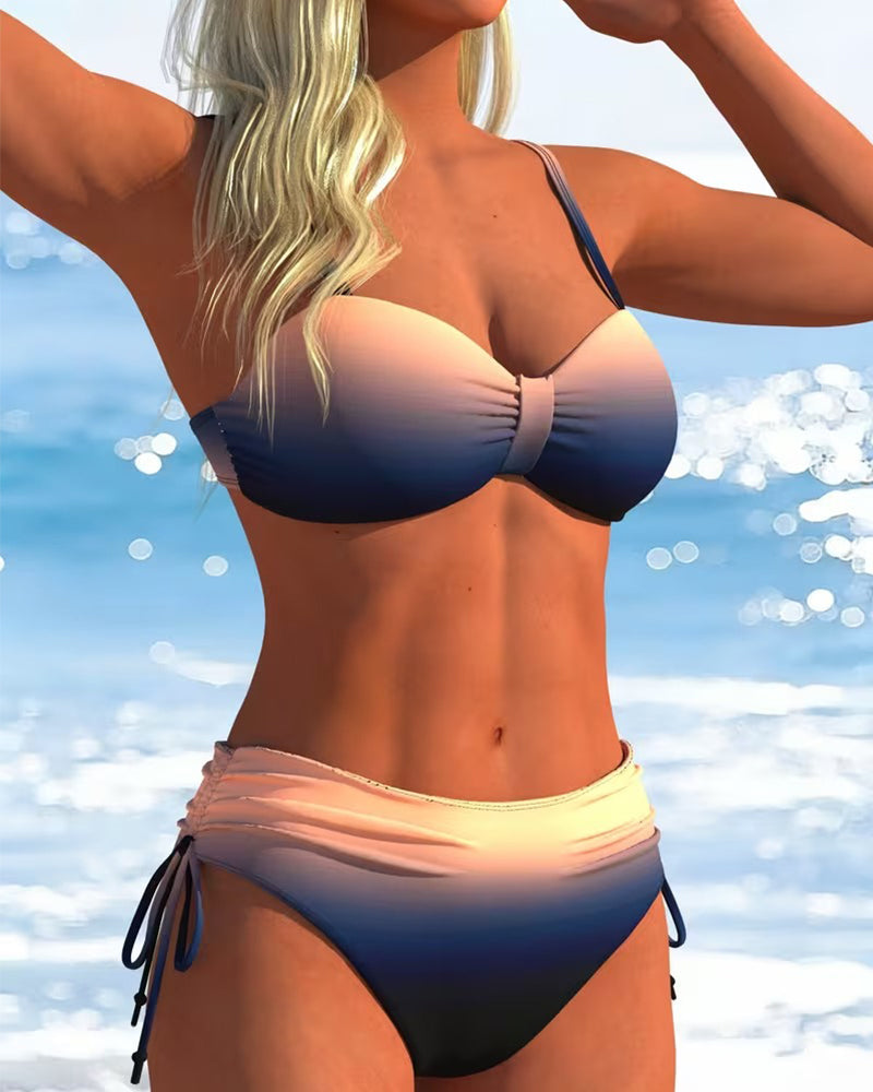 Dora | Gradient Print Tie-Bikini