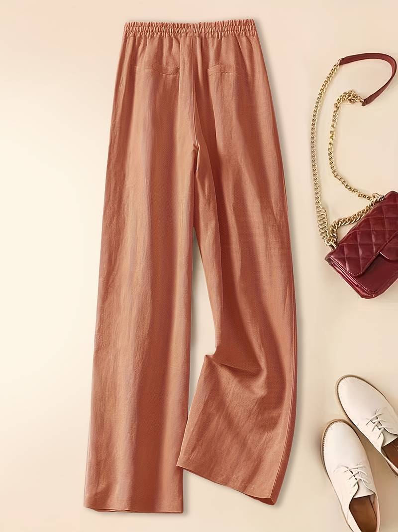 Therese | Easy Cropped Wide Leg Drawstring Pants
