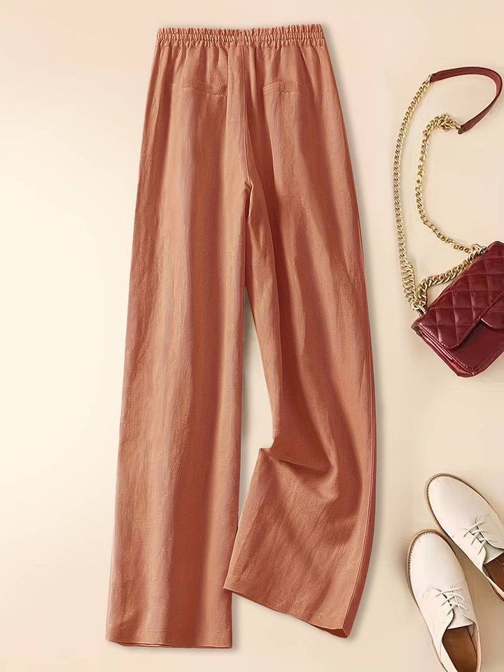 Therese | Easy Cropped Wide Leg Drawstring Pants