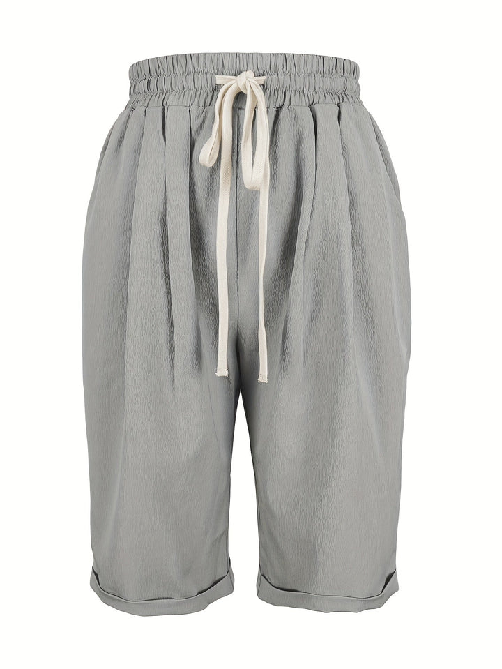 Lesley | Cropped Capri Pants with Turn Up Cuffs