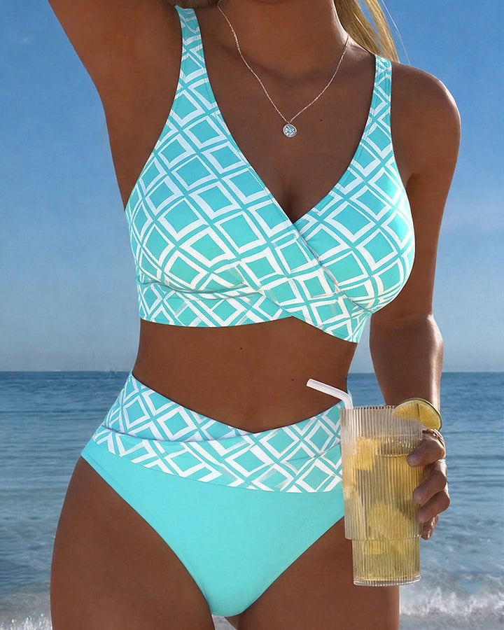 Naia | Diamond-Pattern Two-Piece Bikini