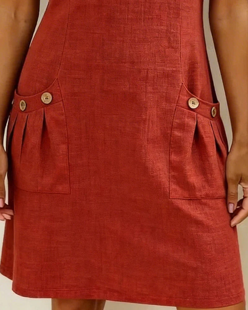 Calliope | Easy Linen Zip Neck Top