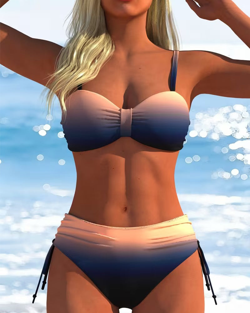 Dora | Gradient Print Tie-Bikini