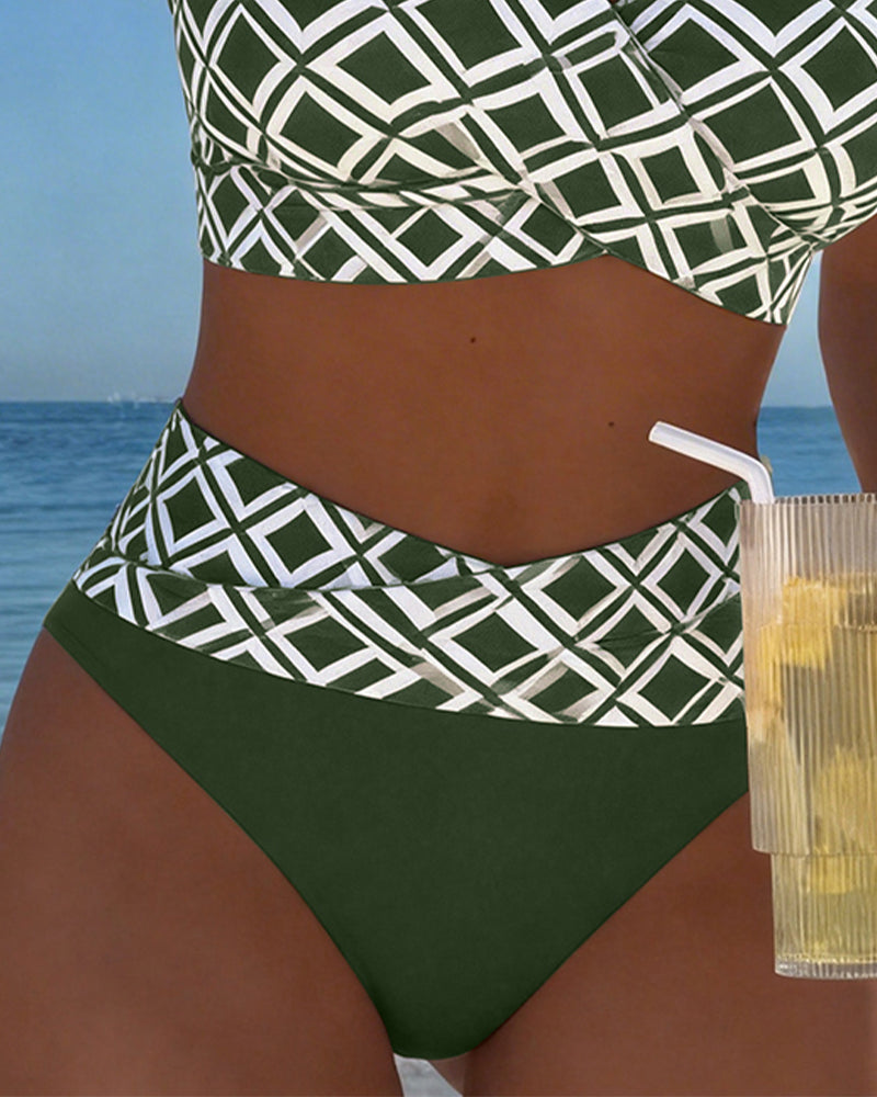 Naia | Diamond-Pattern Two-Piece Bikini