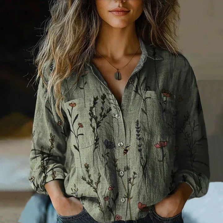 Lacey | Bohemian Printed Button Shirt