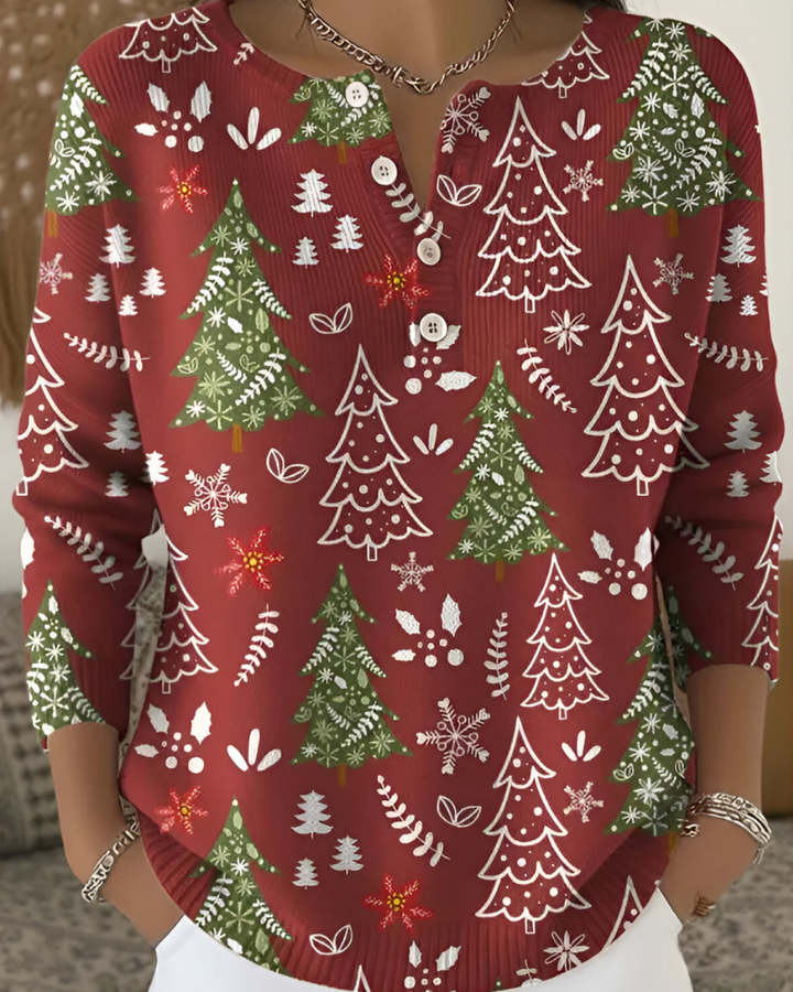 Joss | Festive Christmas Print Top