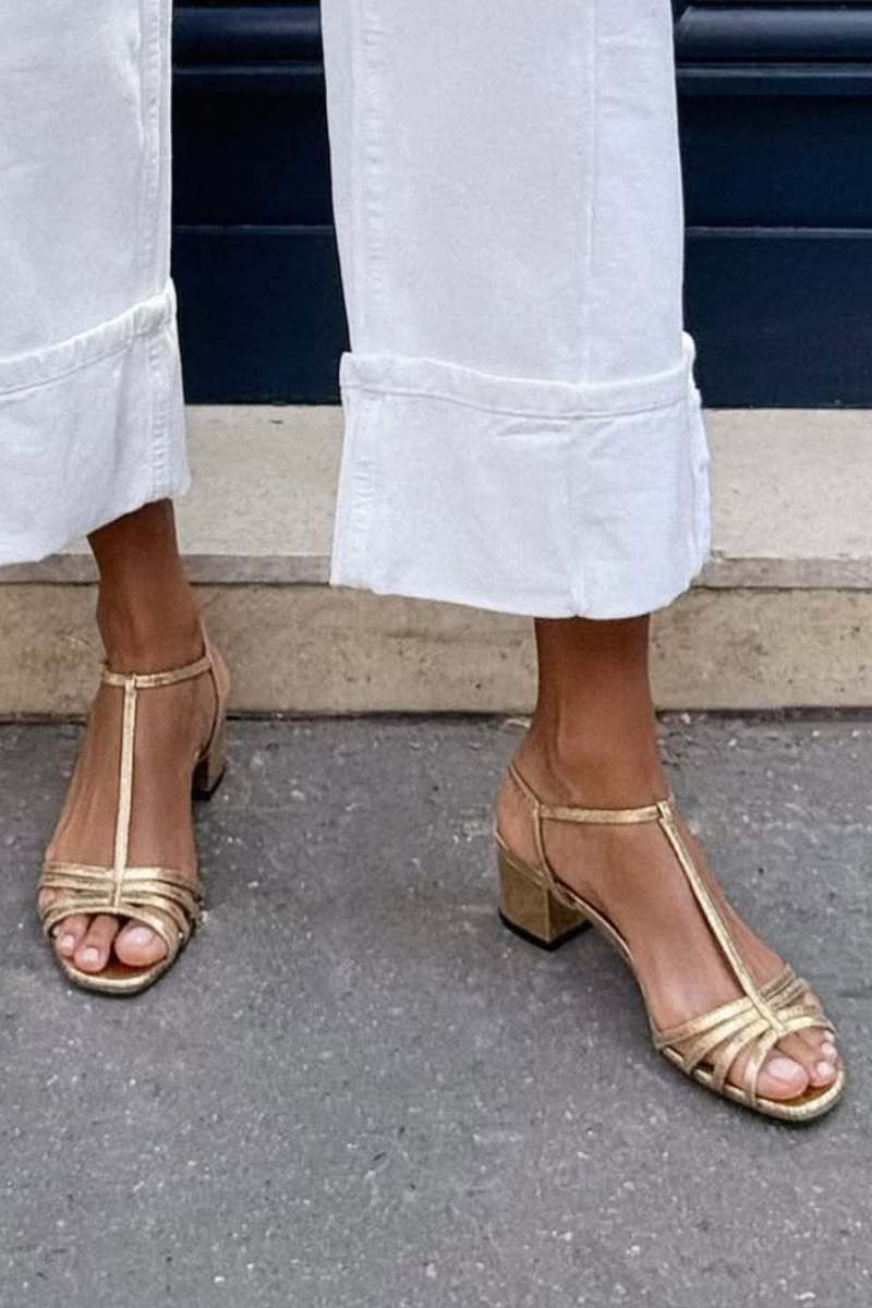 Bridie | Effortless Gold Summer Sandals
