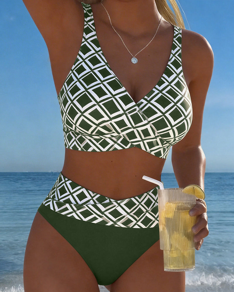 Naia | Diamond-Pattern Two-Piece Bikini