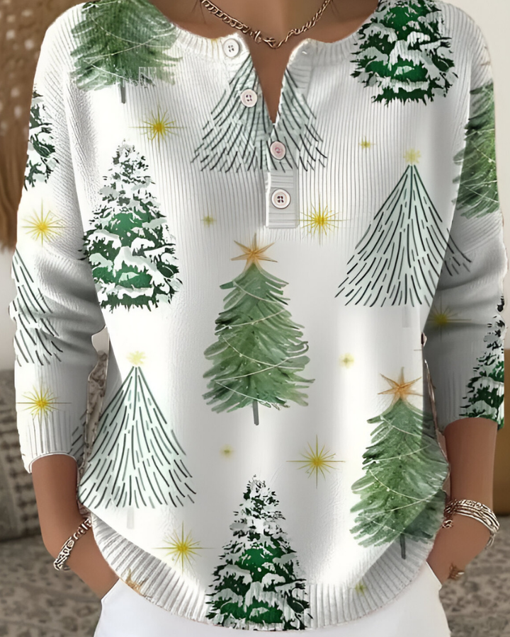 Joss | Festive Christmas Print Top