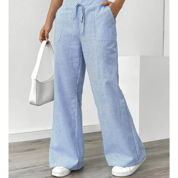 Sylvia | Striped Wide Leg Pants with Pockets