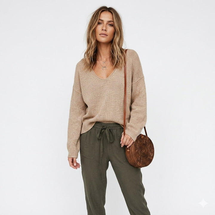 Cassidy | Soft V Neck Knit Jumper