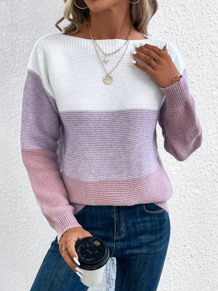Iris | Three-Colour Patchwork Sweater