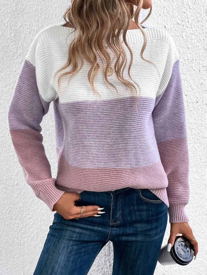Iris | Three-Colour Patchwork Sweater