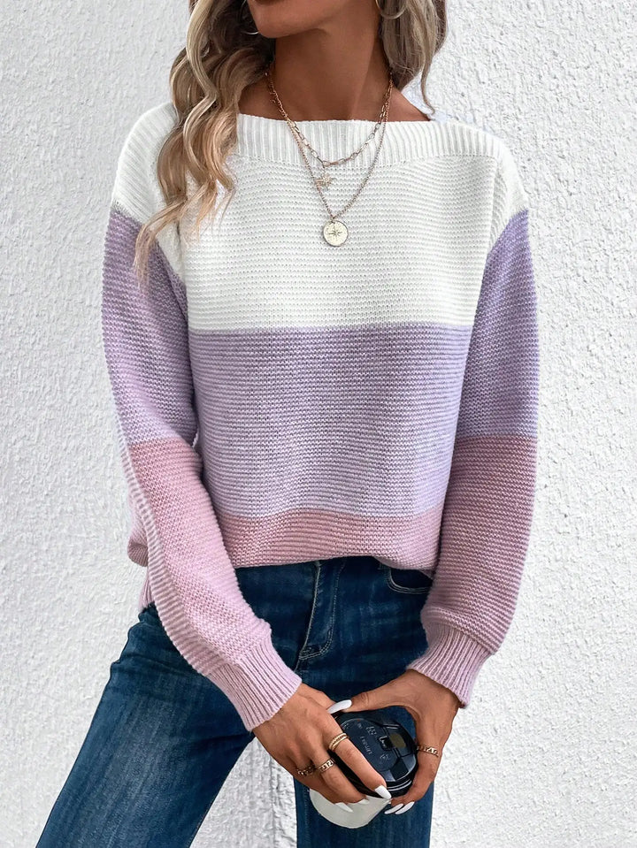 Iris | Three-Colour Patchwork Sweater