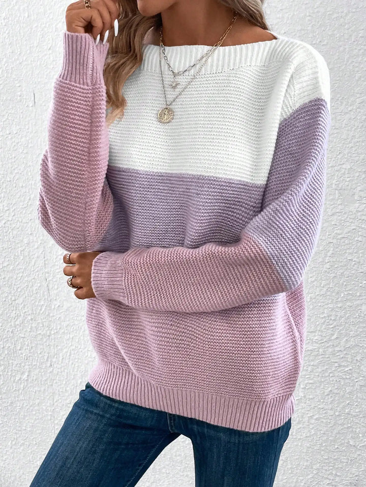 Iris | Three-Colour Patchwork Sweater