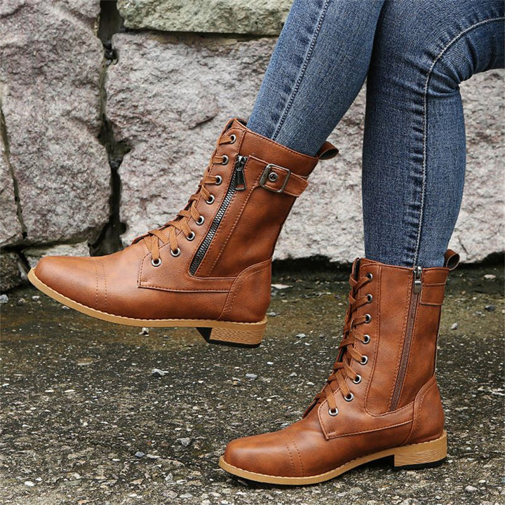 Dana | Toe Side Zipper Orthopedic Boots