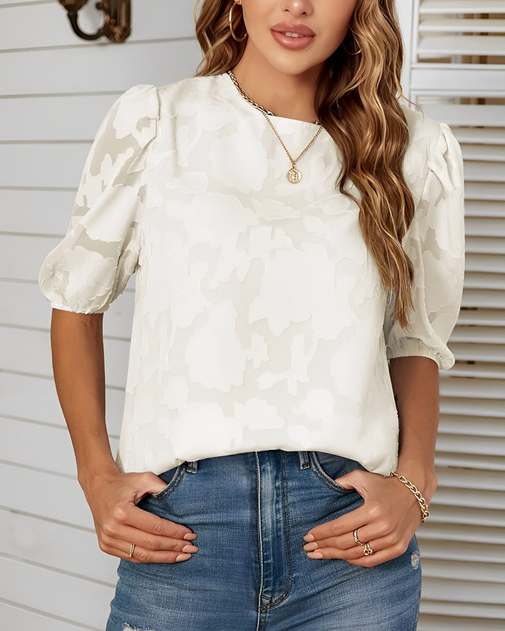 Mali | Textured Puff Sleeve Blouse