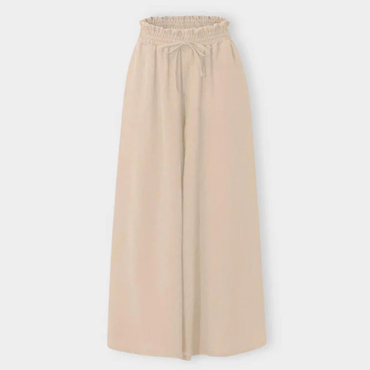 Mairi | Flowing Shirred Waist Palazzo Pants