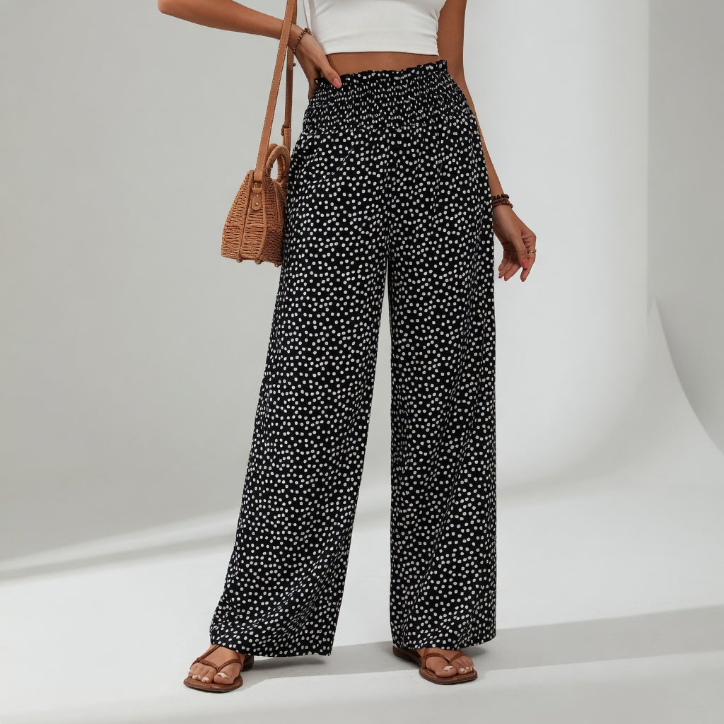 Bindi | Elegant Printed Wide Leg Pants for Women