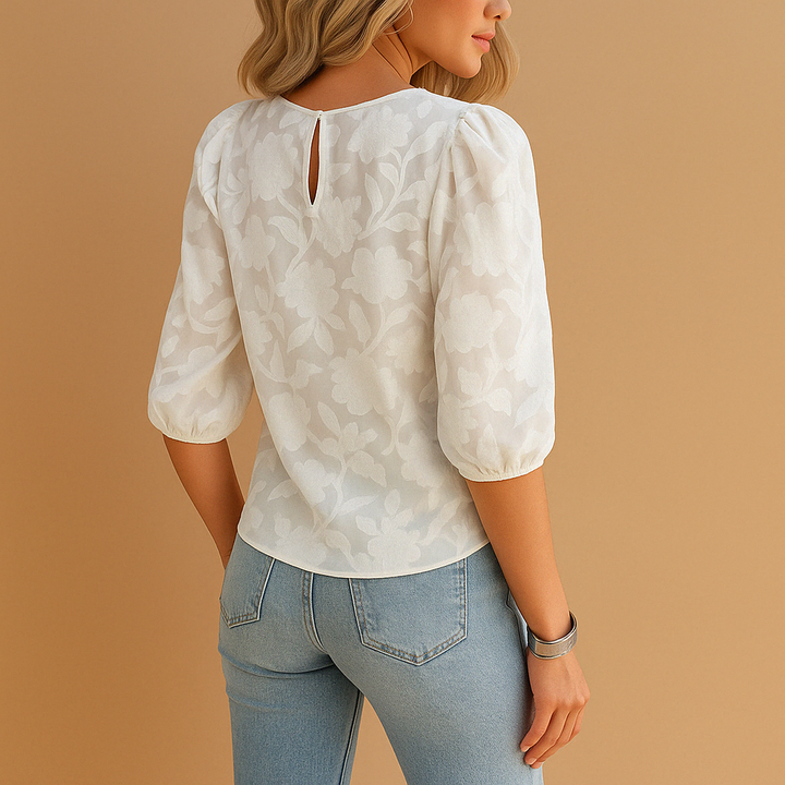 Gigi | Floral Puff-Sleeve Top