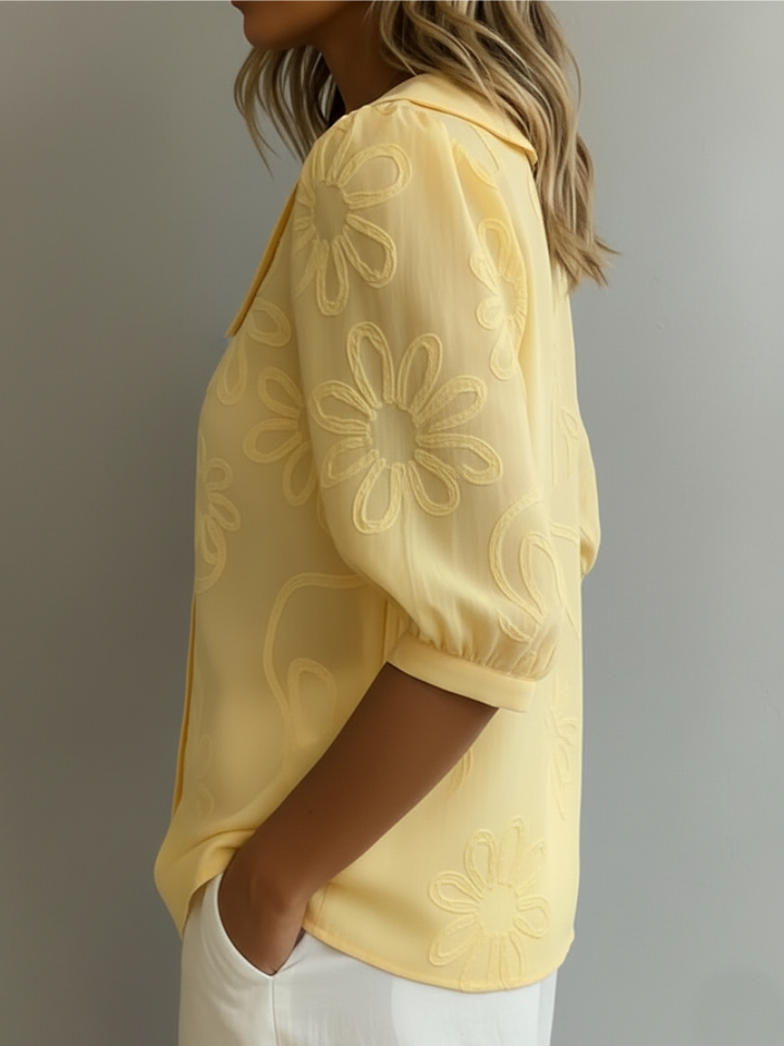Nell | Floral Embroidered Blouse
