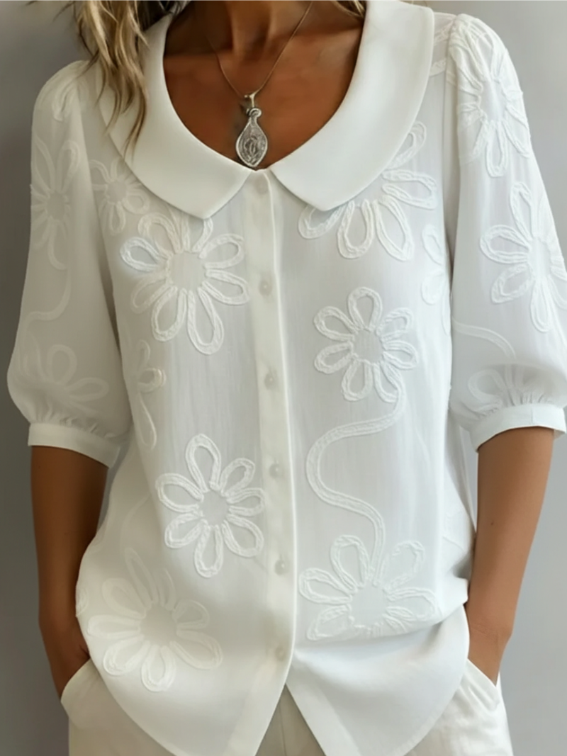 Nell | Floral Embroidered Blouse