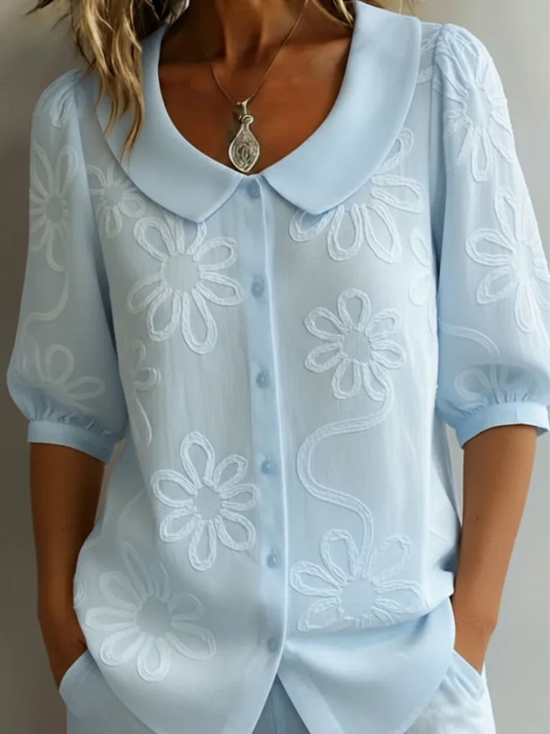 Nell | Floral Embroidered Blouse