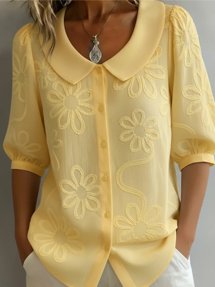 Nell | Floral Embroidered Blouse