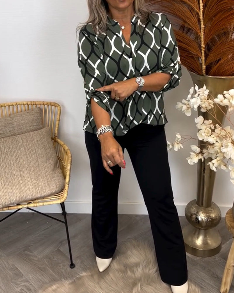 Vera | Graphic Print Relaxed Blouse