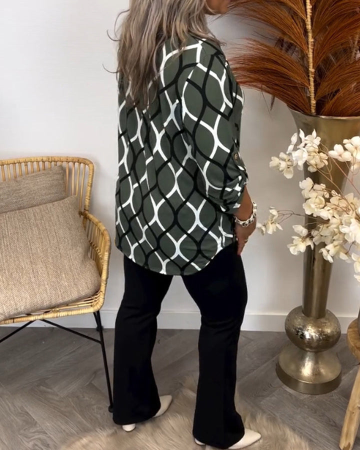 Vera | Graphic Print Relaxed Blouse