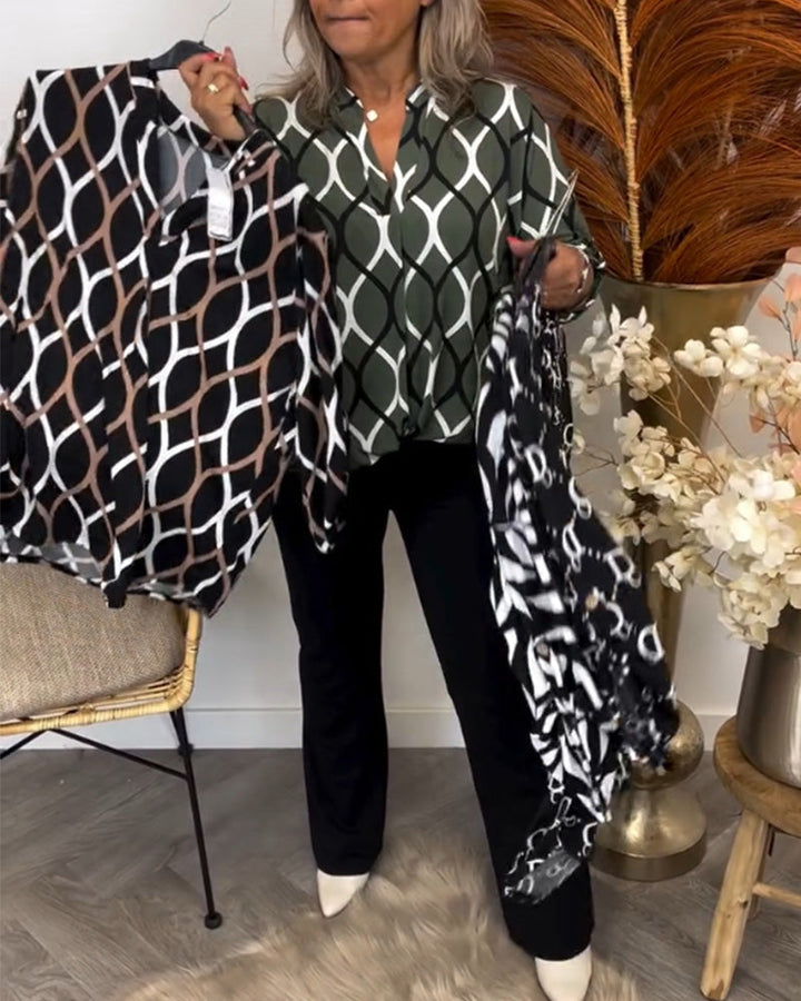 Vera | Graphic Print Relaxed Blouse