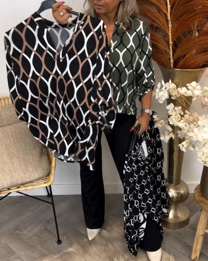 Vera | Graphic Print Relaxed Blouse
