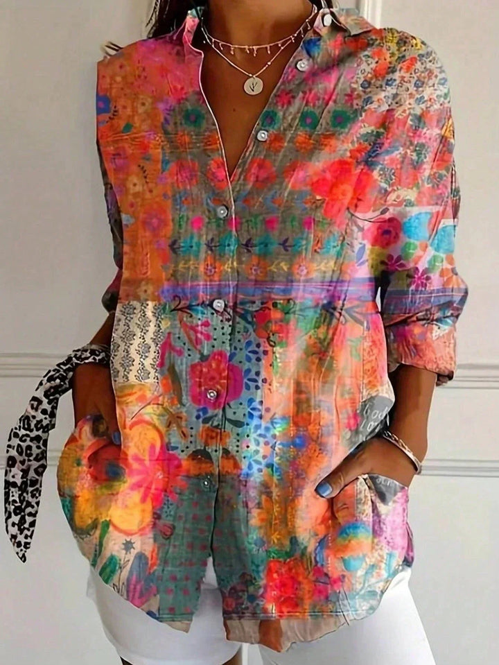 Fern | Colourful Print Relaxed Blouse
