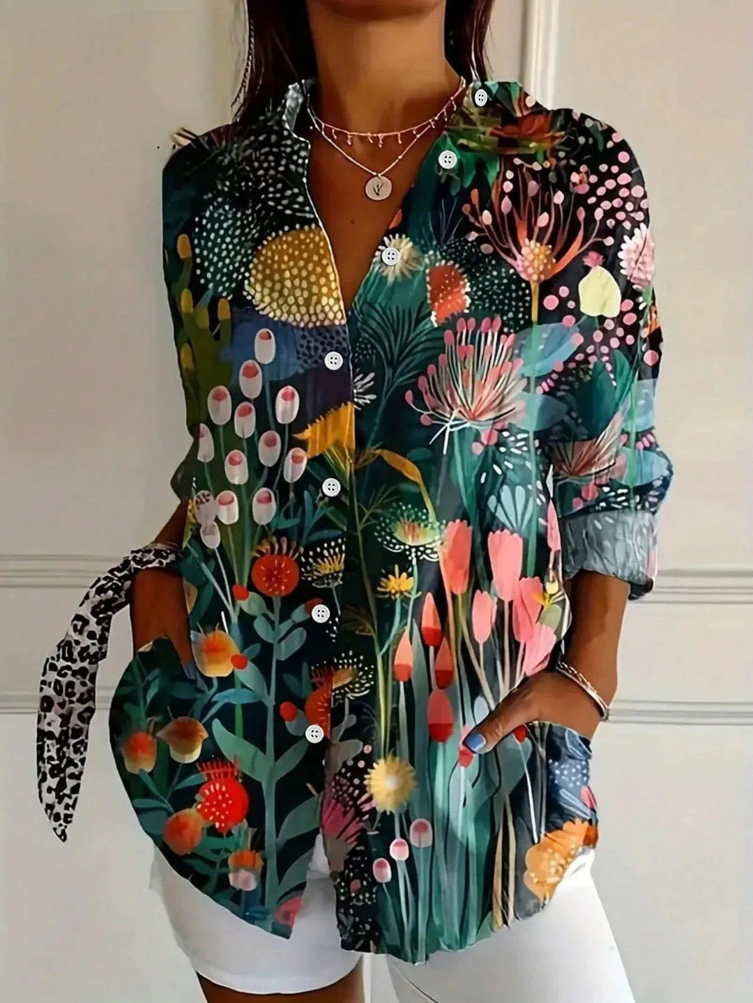 Fern | Colourful Print Relaxed Blouse