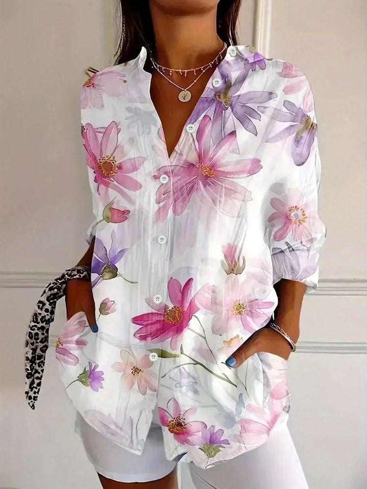 Fern | Colourful Print Relaxed Blouse