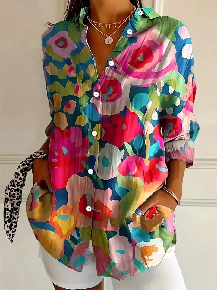 Fern | Colourful Print Relaxed Blouse