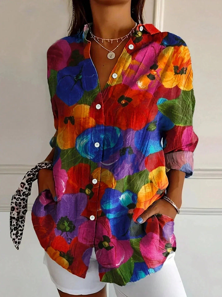 Fern | Colourful Print Relaxed Blouse