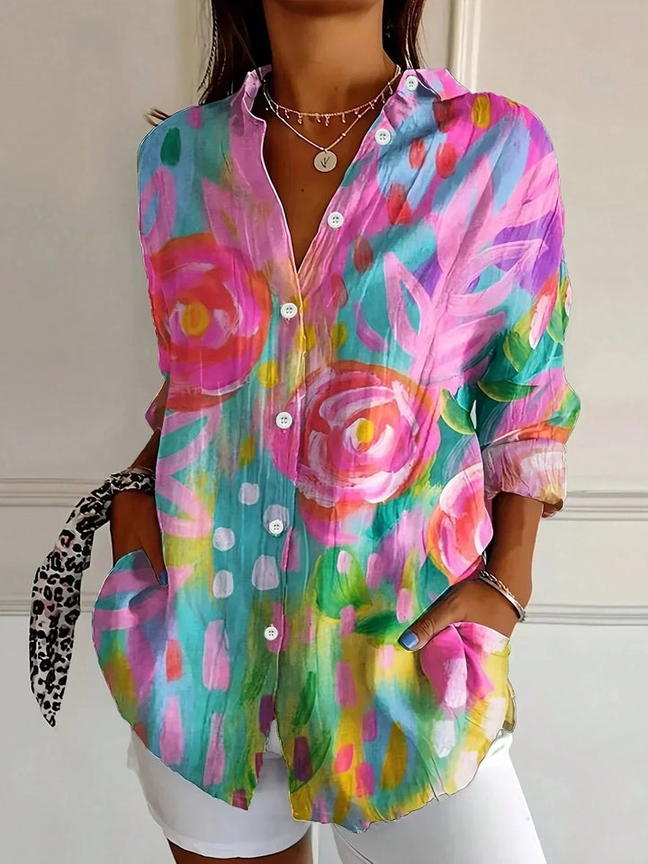 Fern | Colourful Print Relaxed Blouse