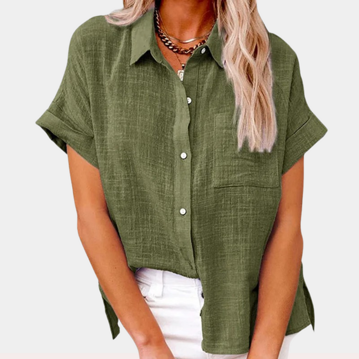 Nora | Relaxed Button-Front Blouse