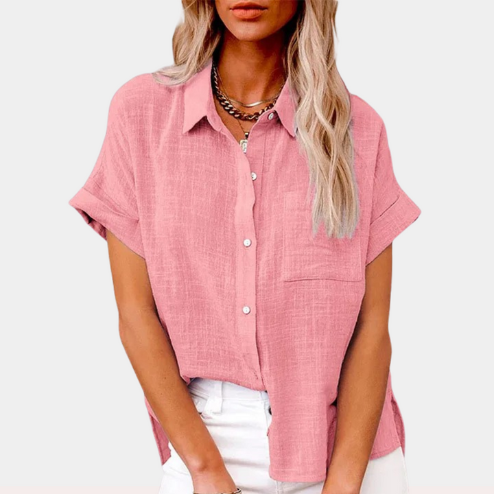 Nora | Relaxed Button-Front Blouse