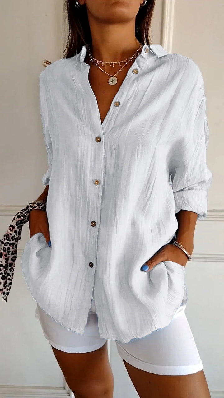 Hazel | Pleated Flowing Blouse