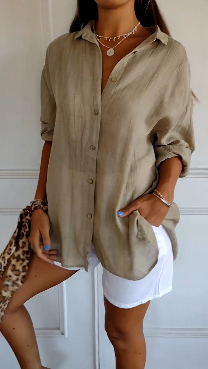 Hazel | Pleated Flowing Blouse
