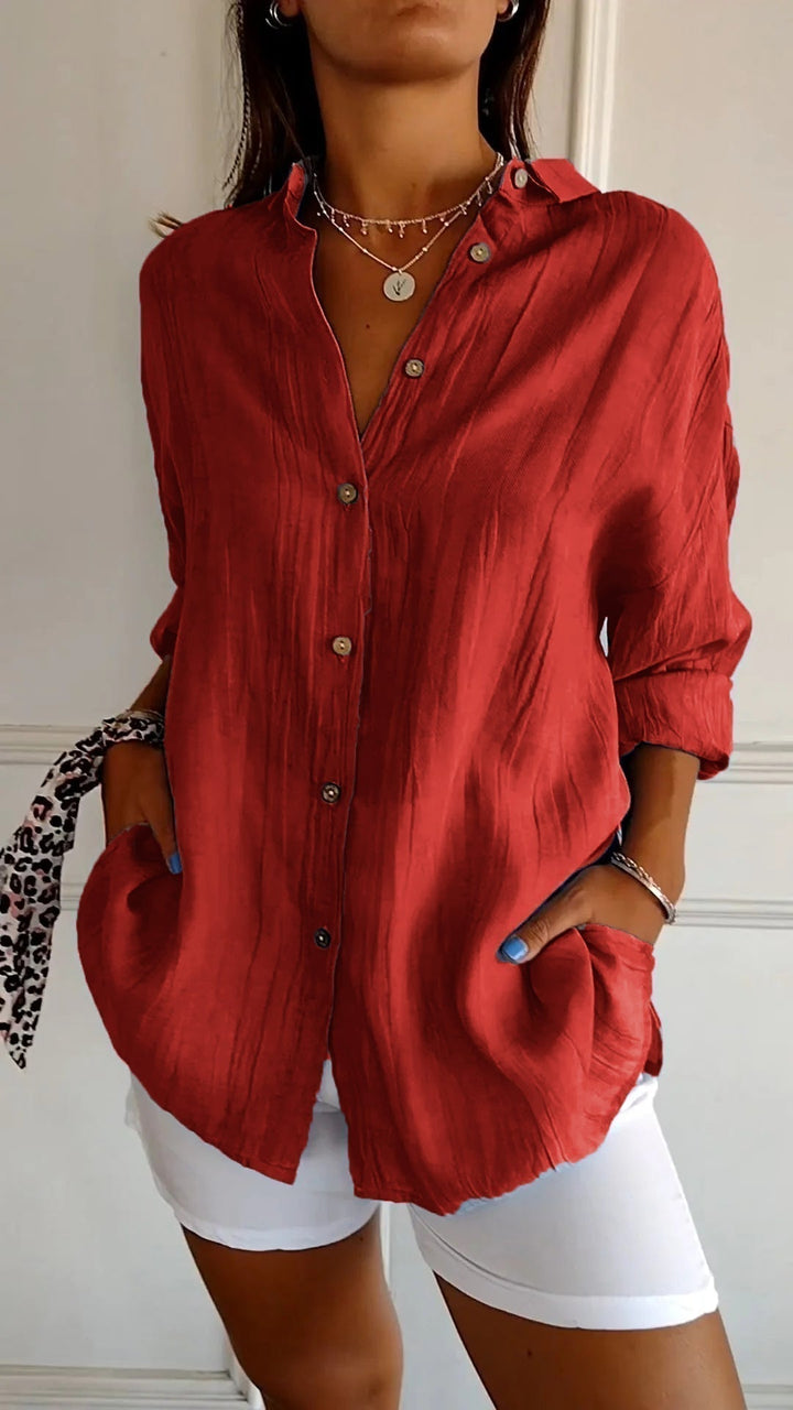 Hazel | Pleated Flowing Blouse
