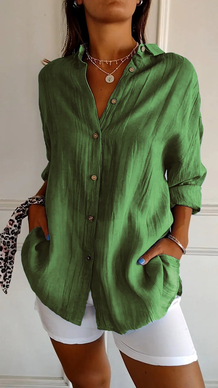 Hazel | Pleated Flowing Blouse