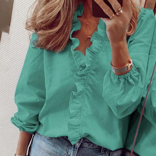 Kira | Ruffle Collar Blouse