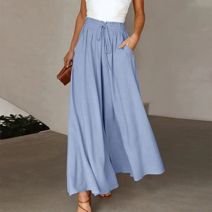 Mairi | Flowing Shirred Waist Palazzo Pants