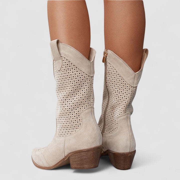 Perforated Western Boots