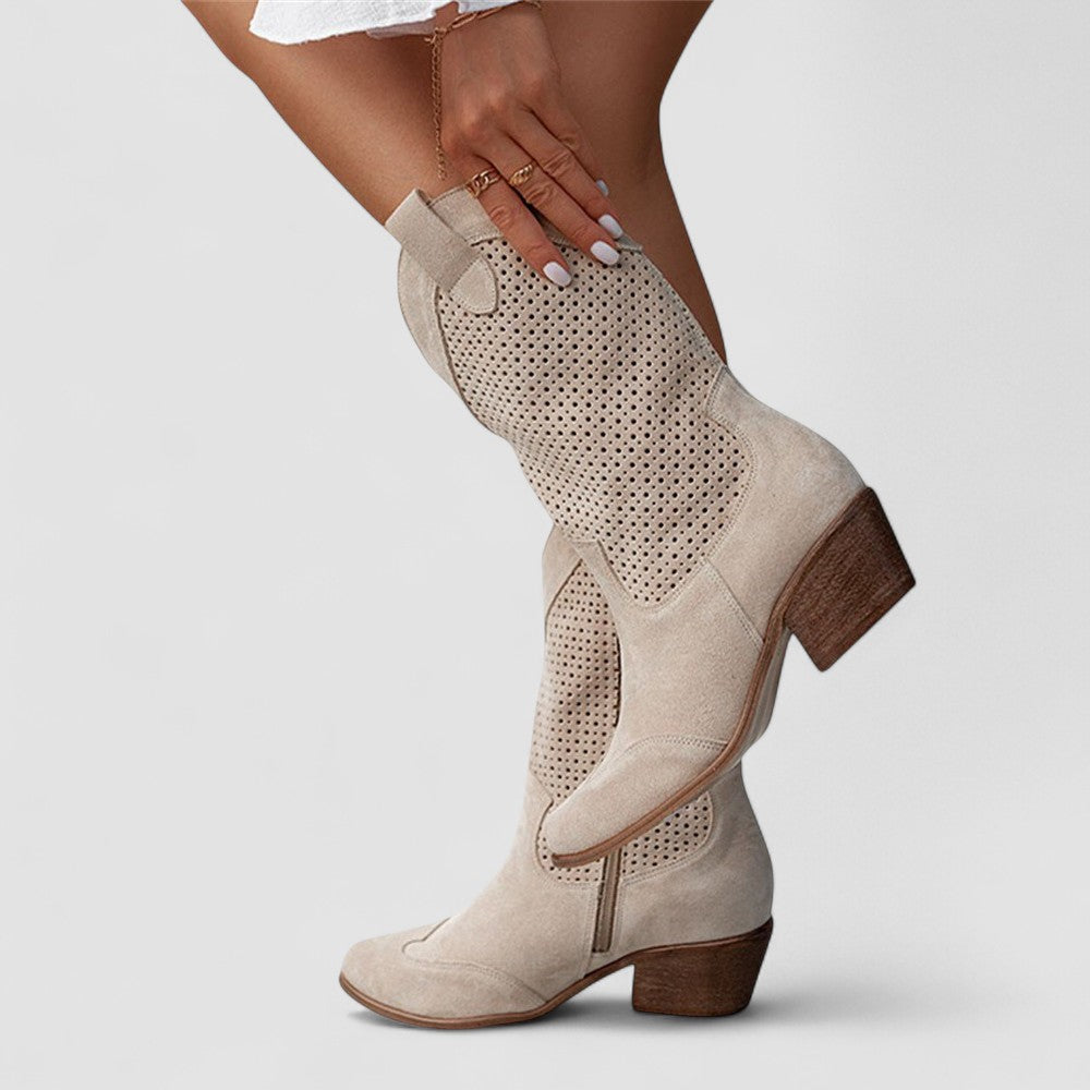 Perforated Western Boots